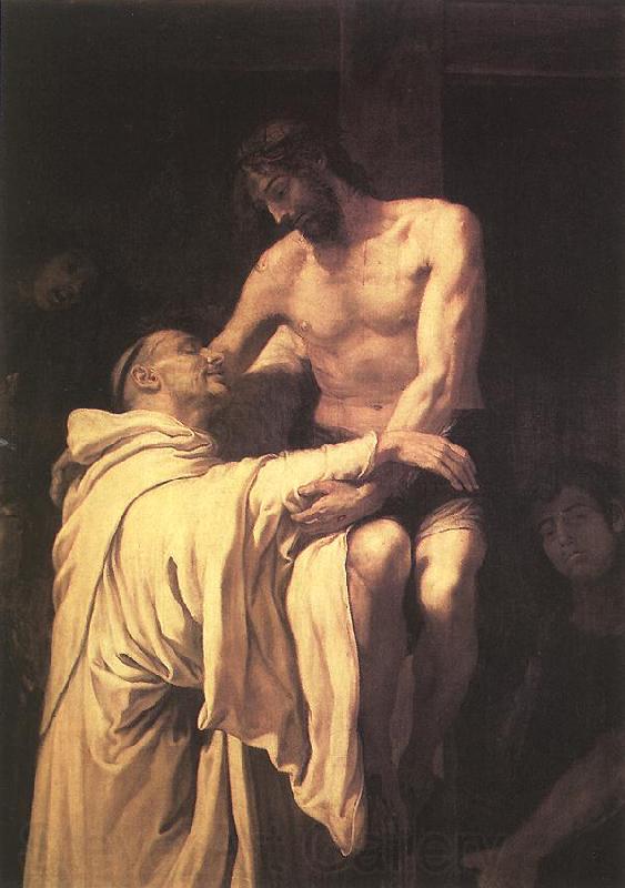 RIBALTA, Francisco Christ Embracing St Bernard xfgh Norge oil painting art